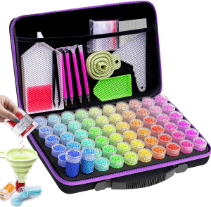 ARTDOT Diamond Painting Storage Containers, 30 Slots Diamond Art Accessories and Tools for 5D Diamond Painting Kits Organizer Beads Rhinestones Jewelry