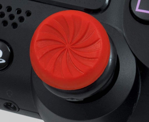 Kontrolfreek FPS Freek Inferno for Playstation 4 (PS4) and Playstation 5 (PS5) | Performance Thumbsticks | 2 High-Rise Concave | Red