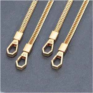 Purse Replacement Chains,2 Pcs Handbag Replacement Metal Chain Straps,Purse Chain Strap with Buckles,For Purses or Handbag,Gold （120 Cm,60 Cm ）