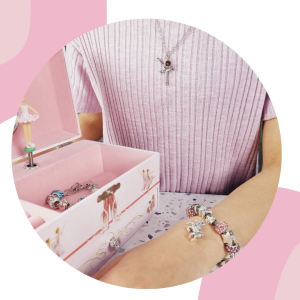 LIV&LOVE Music Jewelry Box with Necklace Pendant and Charm Bracelet Set|Jewllery Musical Box| Music Box for Girls|Dancing Ballerina Box| Music Box Ballerina(Princess Box + Ballerina Doll)