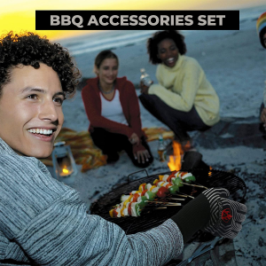 ASADOR BBQ Grill Gloves & Meat Claws -1472℉ 800°C Extreme Heat Resistant Gloves -Silicone Insulated Mitts-To Safely Hold HOT Grill Grates, Charcoal, Oven Trays,Pizza Oven & Firepit. an Ideal Barbecue Smoker Accessories Mens Gift Set.