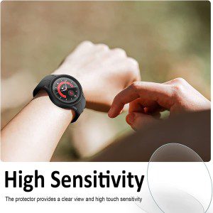 T Tersely (3 Pack) 9H Hardness Tempered Glass Screen Protector for Samsung Galaxy Watch 5 Pro (45MM), Screen Protector Film Guard for Samsung Watch 5Pro