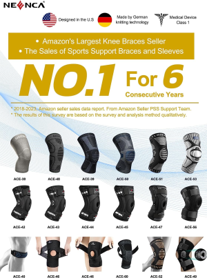 NEENCA Knee Brace with Ice Pack Wrap,Medical Grade Knee Support with 3 Reusable Cold/Hot Gel Pack,Injury and Pain Relief for Meniscus Tear,Joint Pain,Injury Recovery,Acl,Knee Surgery,Sprain & Swelling