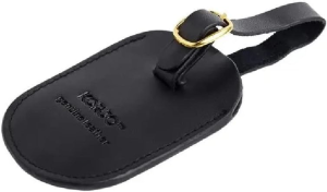 Korjo Leather Luggage Tags 2 Pack, Genuine Leather, for Travel, Includes 2 Tags