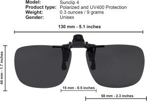 Clip on Sunglasses Flip up Polarized Sunglasses Clip onto Eyeglasses over Prescription Glasses Case Included