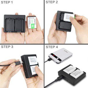 ENEGON NP-BX1 Battery (1300 Mah, 2-Pack) and Charger Set, Rapid Dual Charger for Sony Np-Bx1,Zv-1/Zv-1F,Cyber-Shot DSC-RX100/100M/WX300,DSC-HX300/400,AS10/15/30V/50R/100V/300R,HDR-CX240/405, HDR-MV1/PJ275