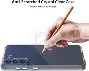 ZUSLAB Galaxy S21 FE 5G Case Slim Hybird Shockproof Translucent Protective Cover for Samsung – Clear