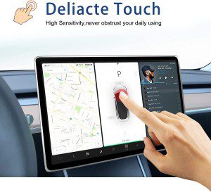 T Tersely Tempered Glass Screen Protector for Tesla Model 3 / Model Y 15″ Center Control Touch Car Navigation,Ultra Sensitive/High Definition Screen Protector for Tesla Model3 / Modely