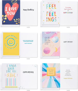 American Greetings Deluxe Birthday Card Assortment, Bright & Cheerful (40-Count)