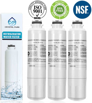 Crystal Pure 3X Fridge Filter for Samsung DA29-00020B DA29-00020A SRF801GDLS SRF731GDLS DA29-00020B DA-97-08006A AQP-FF27A HAF-CIN/EXP, 46-9101 SRF653CDLS SRF679SWLS SRF719DLS SRF677CDBLS DA97-08043ABC SRF665CDBLS SRF717CDBLS