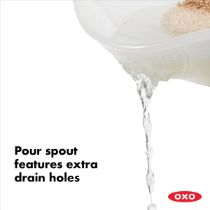 OXO 11166900 Good Grips Rice and Grain Washing Colander White 15.4 X 23.3 X 13.9 Cm