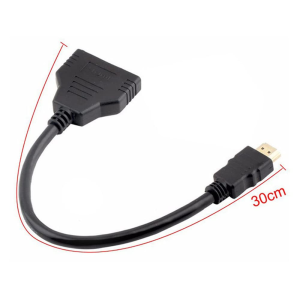 JSER HDMI Male to 2 HDMI Female 1 in 2 Out Splitter Cable Adapter Converter