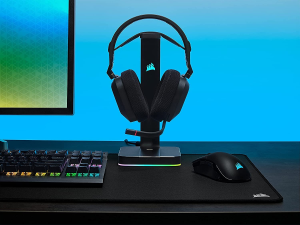 CORSAIR HS80 RGB Wireless Premium Gaming Headset with Dolby Atmos Audio (Low-Latency, Omni-Directional Microphone, 60Ft Range, up to 20 Hours Battery Life, PS5/PS4 Wireless Compatibility) Carbon