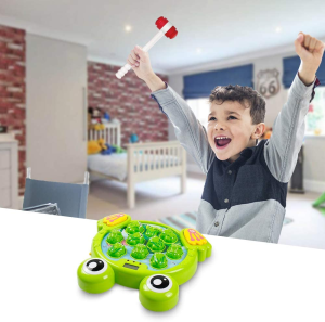 Interactive Whack a Frog Game, Learning, Active, Early Developmental Toy, Fun 2, 3, 4, 5, 6, 7, 8 Years Old Kids, Toddlers, Boys, Girls,2 Hammers Included