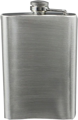 Stainless Steel Hip Flask Liquor Alcohol Whisky Whiskey Flask Silver Bottle Small Mini Pocket Hip-Flask Drink 9Oz