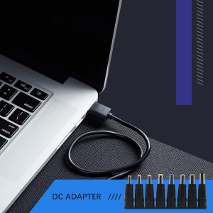 USB to DC 5.5Mm X 2.1Mm Jack Plug Power Cable Cord 1M for Laptops Pc Monitor Router Speaker with 10 DC Adapter Connectors