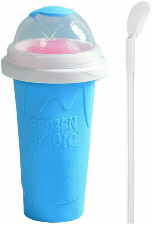 Slushie Maker Cup Quick Freeze Magic Squeeze Cup Milkshake Cup Ice Cream Maker (3, Green)