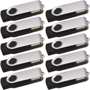 Wholesale 10 Pack 1MB-32GB Bulk Pack USB Flash Drives Swivel Thumb Drive Memory Stick