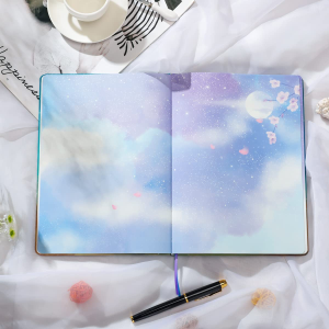 SIIXU Starry Sky Writing Journal for Women, Men, Unique Colorful Blank Notebook for Daily Notes, Gratitude, Dreams or Planning, 7.5” X 10.2″, 160 Pages, 2 Bookmarks, Large, Hardcover, Unlined