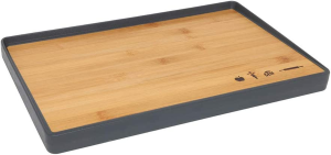 Wiltshire Plastic and Bamboo Reversible Chopping Board, White/Brown