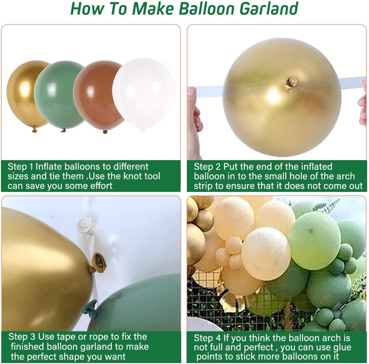 Woodland Balloon Arch, Green Balloon Arch, Woodland Balloon Arch