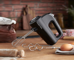 Russell Hobbs RHMX5BLK, Desire Hand Mixer, 5 Speeds plus Turbo Function, 2 Beaters and 2 Dough Hooks, 350W, Easy Storage, Matte Black