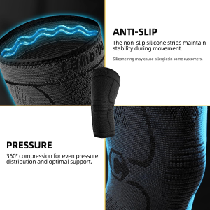 CAMBIVO 2 Pack Knee Brace, Knee Compression Sleeve Support for Men and Women, Running, Hiking, Arthritis, ACL, Meniscus Tear, Sports, Home Gym