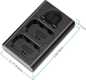 Neewer Dual USB Charger for Sony NP-FZ100 Battery, Compatible with Sony ZV-E1, FX3, FX30, A1, A9 II, A7R V, A7S III, A7 IV, A6600, A7C Cameras, Designed with LCD Display, Versatile Charging Options