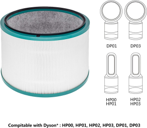 Top-Well Replacement Filter, for Dyson Pure Hot + Cool Link HP02 HEPA Air Purifier, Dyson Pure Cool Link Desk Purifier, Part No. 968125-03