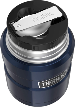 Thermos Stainless King Vacuum Insulated Food Jar, 710Ml, Midnight Blue, SK3020MBAUS & Stainless King Vacuum Insulated Food Jar, 470Ml, Midnight Blue, SK3000MBAUS