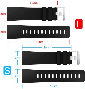 (3 Pack) T Tersely Band Strap for Fitbit Versa 2 / Fitbit Versa/Versa Lite, Soft TPU Replacement Silicone Sports Bands Fitness Sport Bracelet Straps for Fitbit Versa(Small, Black+Grey+Blue)