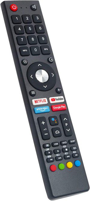 GCBLTV02ADBBT Replacement Voice Remote Fit for CHIQ TV GCBLTVC1GBBT GCBLTVC1GBBT-C2 GCBLTVC1GBBT-C5 GCBLTVC1GBBT-C6 GCBLTVC1GBBT-CHANGHONG with Shortcut Keys Netflix Youtube Promevideo Googleplay