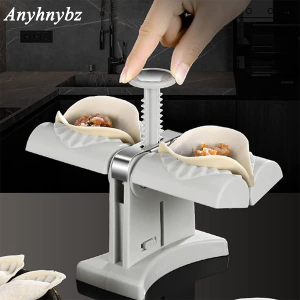 Home Dumpling Maker Press Type Automatic Dumpling Machine Small Pierogi Mold Simple to Use Easy to Clean, for Chinese Dumplings Ravioli Pies Dough Pastries Pierogi, Can Make Two at Once