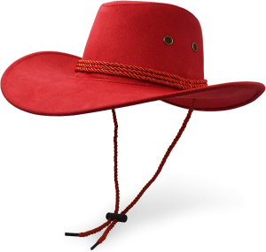 Ultrakey Cowboy Hat, Sun Hat Faux Felt Leather Suede Travel Cap Western Hat Outdoor Sun Protect