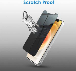 Jetech Privacy Screen Protector for Iphone 12/12 Pro 6.1-Inch, anti Spy Tempered Glass Film, 2-Pack