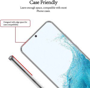 [2+2 Pack]Cnarery Screen Protector for Samsung Galaxy S22 and Camera Lens Protector, 0.2 Mm Ultra Thin Tempered Glass Fingerprint Support Easy Installation