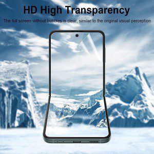 [2SET 8PCS] T Tersely HYDROGEL Screen Protector for Samsung Galaxy Z Flip 4 5G Aqua Flex Extremely Easy to Install, No Bubble, Anti-Shock Soft Protective TPU Film, Support Fingerprint Unlock