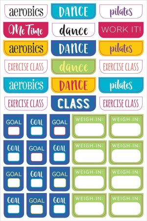 Essentials Health & Fitness Planner Stickers (Set of 325 Stickers)