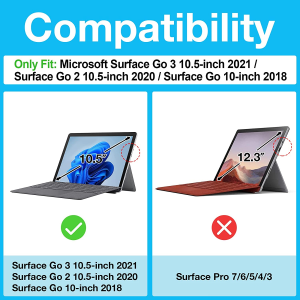 [2 Pack] Procase Surface Go 3 10.5″ 2021 / Surface Go 2 10.5″ 2020 / Surface Go 10″ 2018 Screen Protector, Tempered Glass Screen Film Guard for Surface Go 3/2/1 -Clear