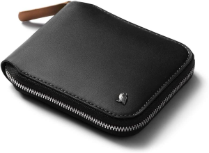 Bellroy Zip Wallet (Leather Bifold Zipper Wallet, RFID Blocking, Flat Note Section, Magnetic Coin Pouch, Holds 3-8 Cards) – Black