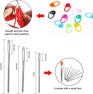 GIOD 45 Piece Ergonomic Silicone Crochet Set, 2Mm(B)-8Mm(L) Soft Handle Crochet Hooks for Arthritis Hands, Knitting Needle Set with Crochet Accessories