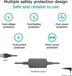 USB Cable 8.4V ACK-E12+DR-E12 DC Coupler LP-E12 Dummy Battery for Canon EOS M M2 M10 M50 M100