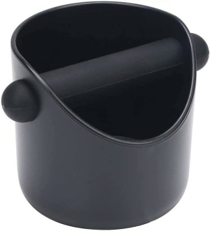 Coffee Knock Box, Shock Coffee Waste Bucket Container Grinds Knock Box Tamper Tube Bin Black Bucket Absorbent Durable Barista Style Espresso Knock Bin Coffee Dump Bin