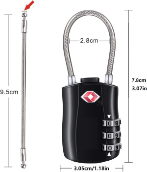 TSA Approved Luggage Combination Locks, T Tersely (2 Pack) Combination Padlock with Alloy Body TSA Lock Password Lock for Travel Bag, Suit Case, Lockers, Gym, Bike Locks or Other