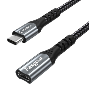 USB C Extension Cable 50Cm Fasgear 10Gbps USB 3.2 Gen 2X1 Type C Male to Female Extender Cord 4K@60Hz Video Audio Output Compatible for PSVR2 Mac Book Pro Ipad Pro Galaxy S22/Switch/Pixel 6 1.6Ft Red