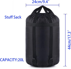 MOOCY Compression Stuff Sack, 20L、45L Stuff Sack Compression Sleeping Bag Storage Stuff Sack Organizer – Great Sleeping Bags Clothes Camping Hiking Backpacking