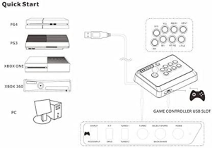 Mayflash F300 Arcade Fight Stick Joystick for PS4 PS3 Xbox ONE Xbox 360 PC Switch Neogeo Mini, Black, 33 X 27 X 13.5 Cm