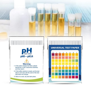 Plastic Ph Test Strips, Universal Application (Ph 0-14), 100 Strips | for Saliva, Soap, Urine, Food, Liquids, Water with Soil Testing, Lab Monitoring, Etc.