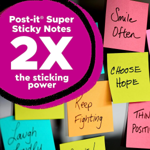 Post-It Super Sticky Notes Rio De Janeiro Collection 76X76Mm 3321-SSAU (Pack of 3)