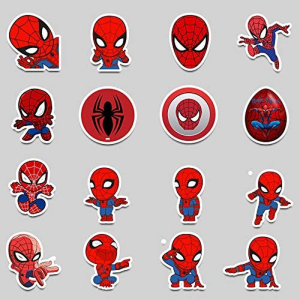 Spider-Man Stickers,35 PCS Superhero Graffiti Vinyl Waterproof Decals for Water Bottles Computer Bicycle Skateboard Luggage Phone Pad Laptop Kids Teens Stickers Pack